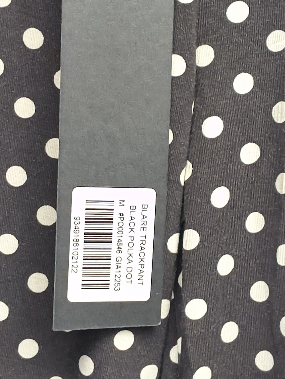 I.AM.GIA Blare Track Pants Black Polka Dot Size Medium - Picture 8 of 8